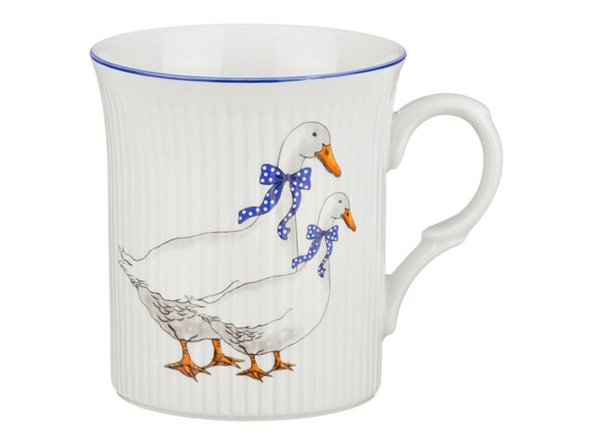 Кружка "гуси" 350 мл. высота=9,5 см. DUBI (606-696)