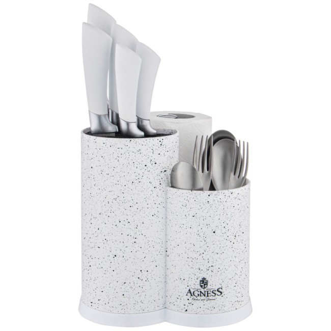 Подставка для ножей agness универсальная c держателем для полотенец, высота: 25*22*16см Agness (911-750) Подставка для ножей agness универсальная c держателем для полотенец, высота: 25*22*16см Agness (911-750)