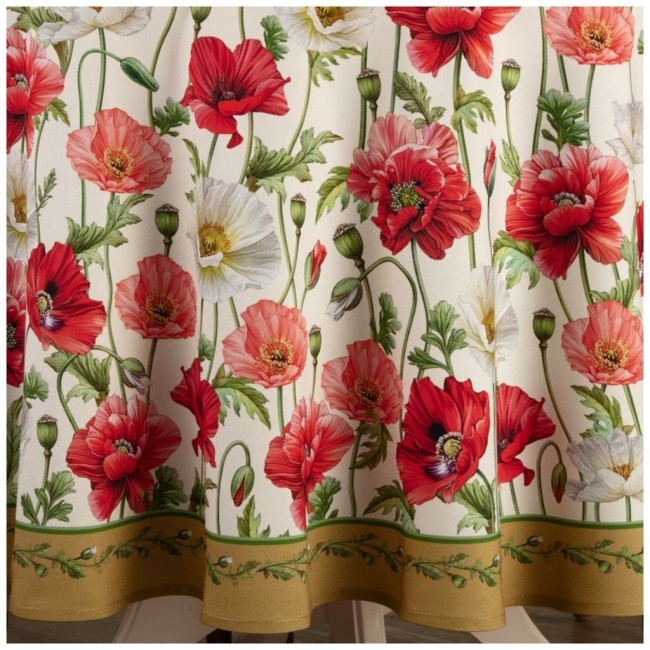 Скатерть круглая "маки" d185см ,кремовый, 100% хлопок,твил с пропиткой Lefard (850-731-22) Скатерть круглая "маки" d185см ,кремовый, 100% хлопок,твил с пропиткой Lefard (850-731-22)