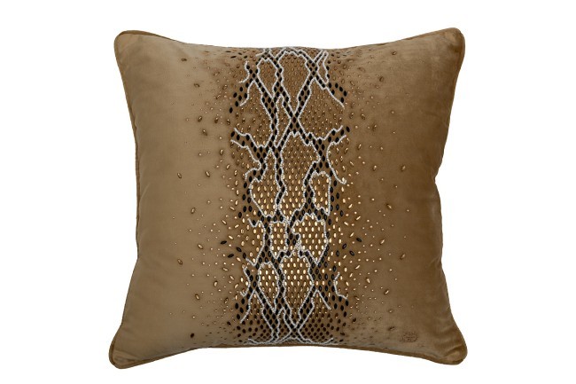 Подушка со стразами "Питон" золотая 45*45 (TT-00014430)