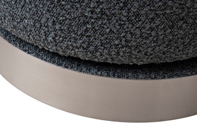 Кресло Napoli вращающееся, букле т.серое Orso Mare 76*76*76см (TT-00015135)