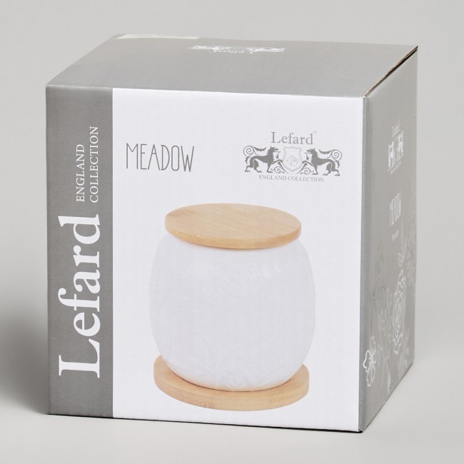 Банка lefard "meadow" с дер.крышкой на дер.подставке 10*11,5 см 600 мл Lefard (587-212)