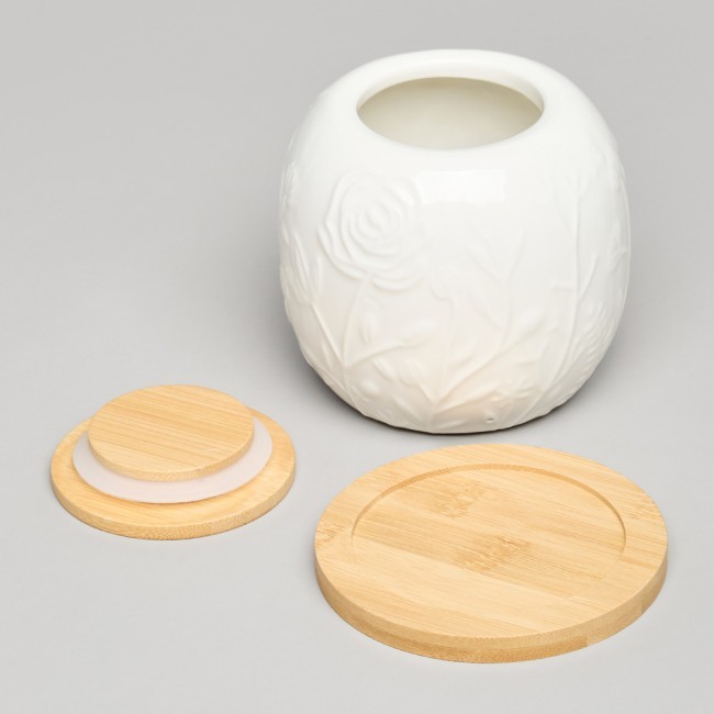 Банка lefard "meadow" с дер.крышкой на дер.подставке 10*11,5 см 600 мл Lefard (587-212)