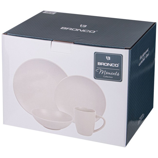 Набор посуды обеденной bronco "moments" на 4 пер. 16 пр. кремовый Bronco (577-191) Набор посуды обеденной bronco "moments" на 4 пер. 16 пр. кремовый Bronco (577-191)