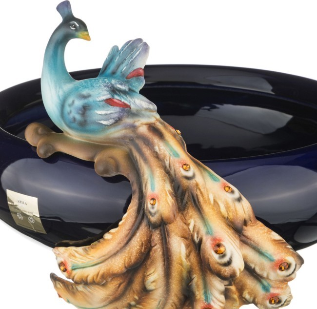 Чаша декоративная "павлин" высота=49 см.диаметр=38 см. STELLA (341-170)