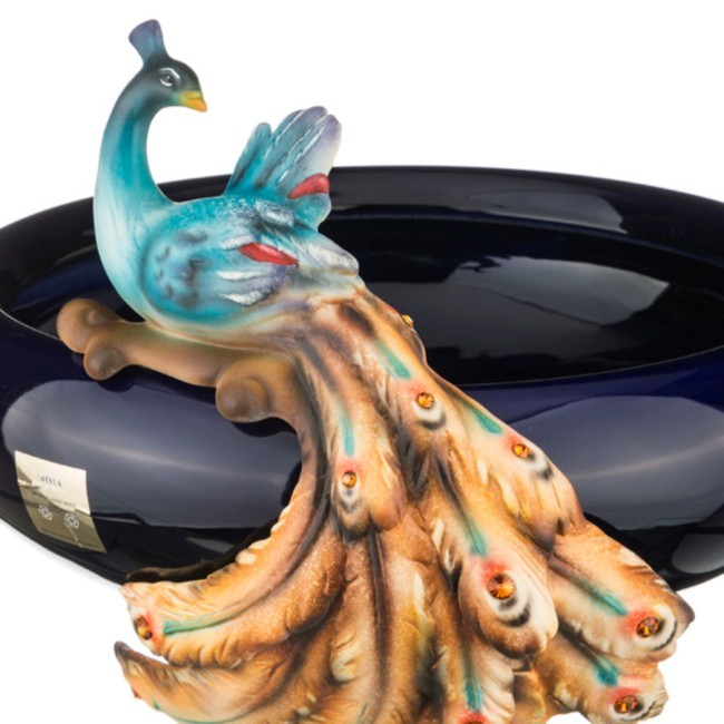 Чаша декоративная "павлин" высота=49 см.диаметр=38 см. STELLA (341-170)