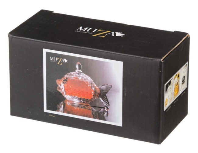 Икорница с ложкой "рыбка" 110 мл. 15,5*7,5 см высота=10 см. коллекция "muza" Lefard (355-231)