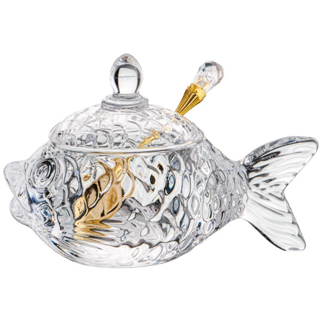 Икорница с ложкой "рыбка" 110 мл. 15,5*7,5 см высота=10 см. коллекция "muza" Lefard (355-231)