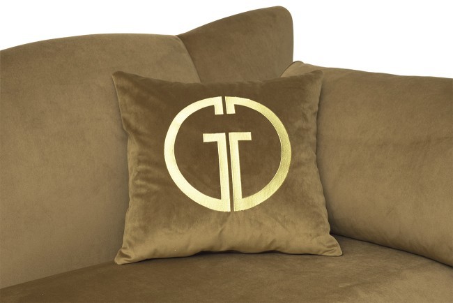 Диван Siena трехм.без мех.,велюр коричневый Colt004 228*92*92см (TT-00011978)