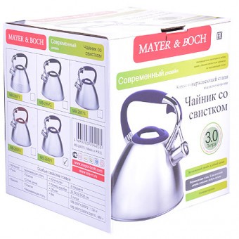 Чайник 3 л нерж/сталь со свистком Mayer&Boch (28972) Чайник 3 л нерж/сталь со свистком Mayer&Boch (28972)