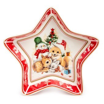 Блюдо lefard "с новым годом!" в форме звезды 17,5*17,5*3,5 см красное Lefard (85-1957-1)