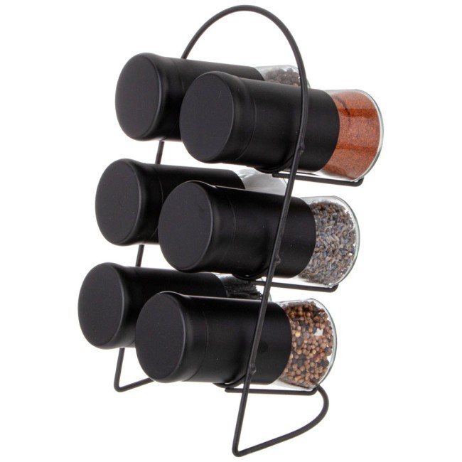 Набор баночек для специй из 6 шт. на метал. подставке Agness (172-144) Набор баночек для специй из 6 шт. на метал. подставке Agness (172-144)