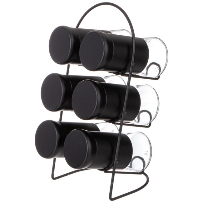 Набор баночек для специй из 6 шт. на метал. подставке Agness (172-144) Набор баночек для специй из 6 шт. на метал. подставке Agness (172-144)