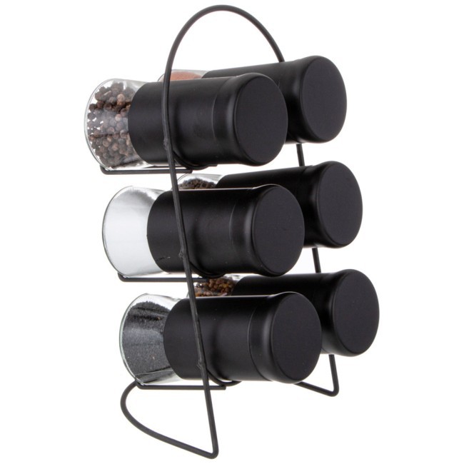 Набор баночек для специй из 6 шт. на метал. подставке Agness (172-144) Набор баночек для специй из 6 шт. на метал. подставке Agness (172-144)