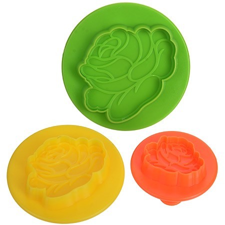 Формочки с поршнем 3пр ЦВЕТОК МВ (24013)