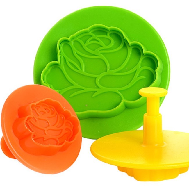 Формочки с поршнем 3пр ЦВЕТОК МВ (24013)