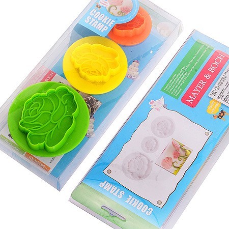 Формочки с поршнем 3пр ЦВЕТОК МВ (24013)