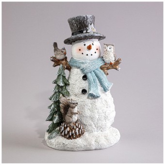 Статуэтка "снеговик" с led-подсветкой 14х12х23 см Lefard (121-113)