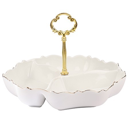 Менажница с ручкой 3 секции керамика 24х4,5 LR (90013-311)