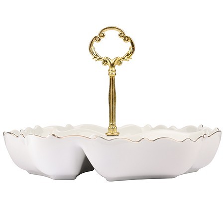 Менажница с ручкой 3 секции керамика 24х4,5 LR (90013-311)