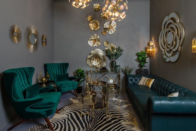 Стол журнальный стекло коричн./золото d35*70см (TT-00000172)