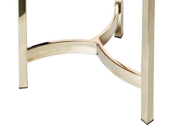 Стол журнальный стекло коричн./золото d35*70см (TT-00000172)