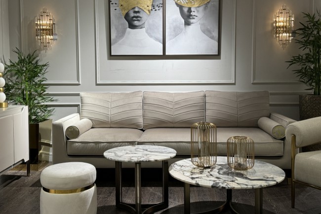 Диван Madrid Memory с кантом трехм. без мех.,велюр бежевый Colt021+Colt030 (TT-00015136) Диван Madrid Memory с кантом трехм. без мех.,велюр бежевый Colt021+Colt030 (TT-00015136)