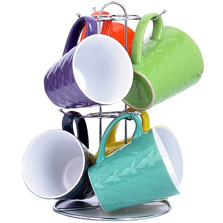 Набор чашек 6 пр на мет подс 300мл LR (23137)