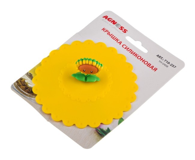 Силиконовая крышка диаметр=10,5 см Agness (710-257) Силиконовая крышка диаметр=10,5 см Agness (710-257)