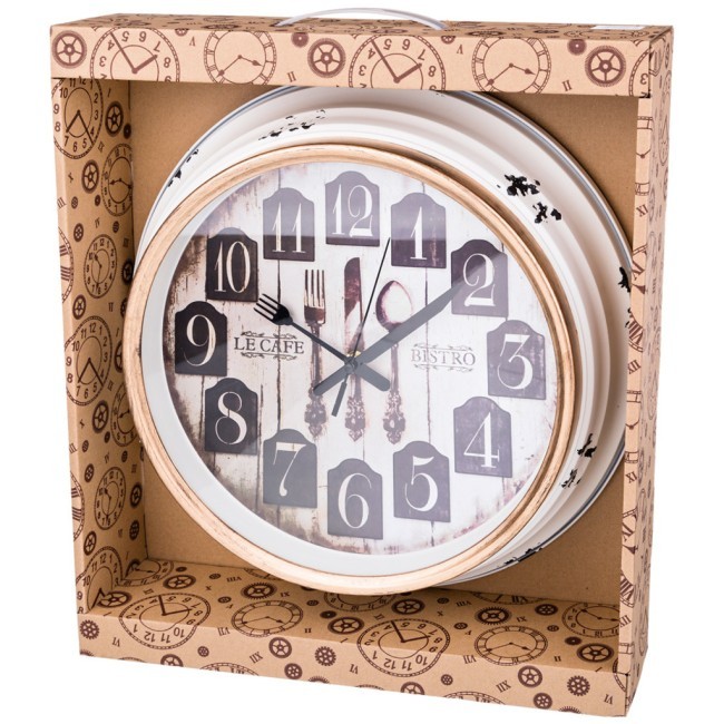 Часы настенные кварцевые "кухня мира" диаметр=36 см диаметр циферблата=26 см Lefard (220-285)