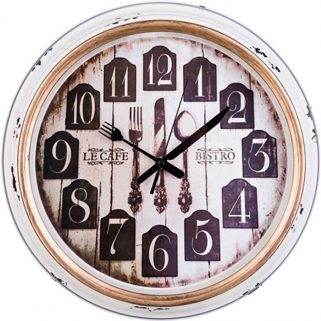 Часы настенные кварцевые "кухня мира" диаметр=36 см диаметр циферблата=26 см Lefard (220-285)