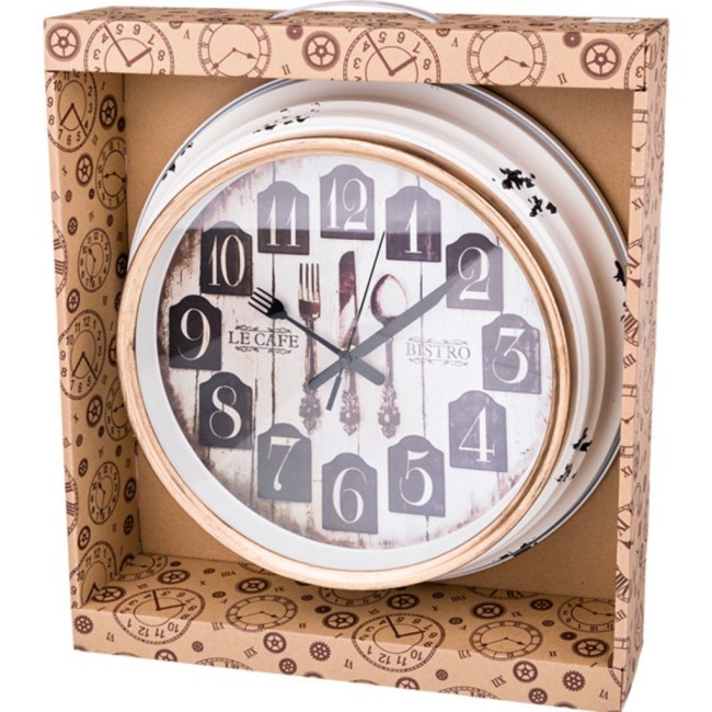 Часы настенные кварцевые "кухня мира" диаметр=36 см диаметр циферблата=26 см Lefard (220-285)