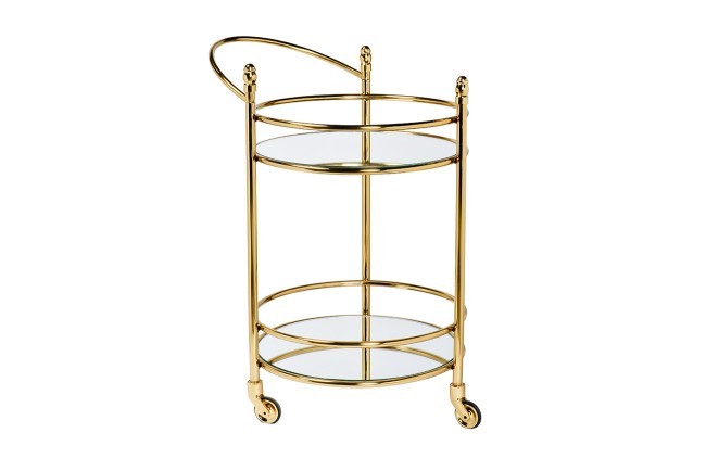 Тележка сервировочная нерж. сталь /зеркало 45*45*66см (TT-00007590)