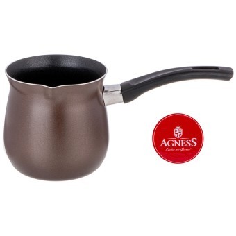 Турка agness  "шоколад" с антипригарным покрытием 800 мл без упаковки Agness (906-249)