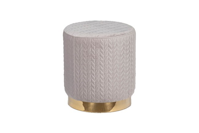 Банкетка велюр светло-серый/золото d42*46см (TT-00004644) Банкетка велюр светло-серый/золото d42*46см (TT-00004644)