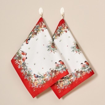 Набор полотенец из 2 шт "морозко.снегири ",40х60см, 100% хлопок,белый,,твил, Lefard (850-745-6) Набор полотенец из 2 шт "морозко.снегири ",40х60см, 100% хлопок,белый,,твил, Lefard (850-745-6)