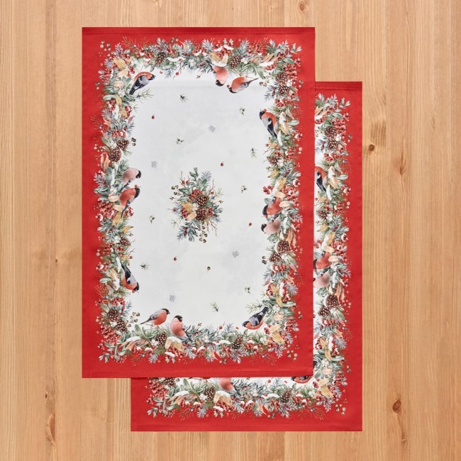 Набор полотенец из 2 шт "морозко.снегири ",40х60см, 100% хлопок,белый,,твил, Lefard (850-745-6) Набор полотенец из 2 шт "морозко.снегири ",40х60см, 100% хлопок,белый,,твил, Lefard (850-745-6)