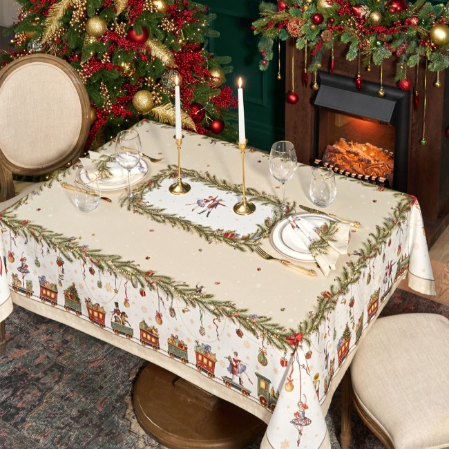 Скатерть "щелкунчик" 140х180см бежевый,100%хлопок , твил Lefard (850-757-2)