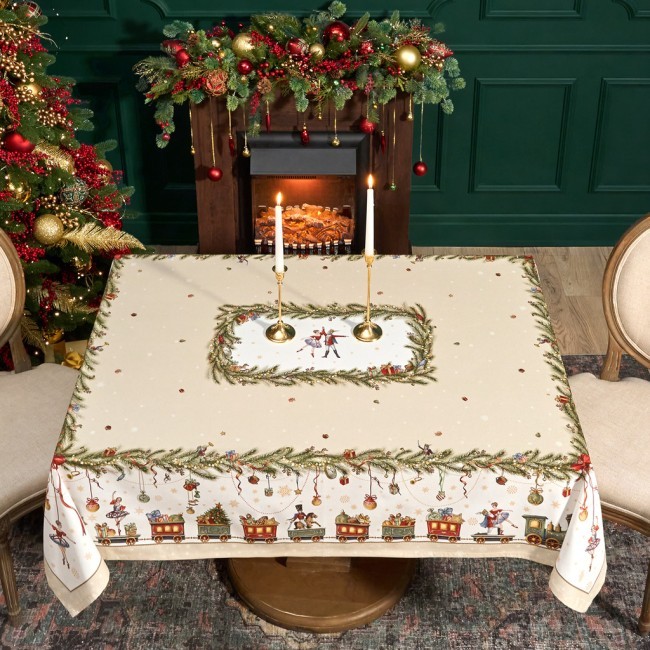 Скатерть "щелкунчик" 140х180см бежевый,100%хлопок , твил Lefard (850-757-2)