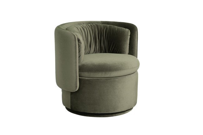 Кресло поворотное велюр зеленый 76*72*71см (TT-00014343)