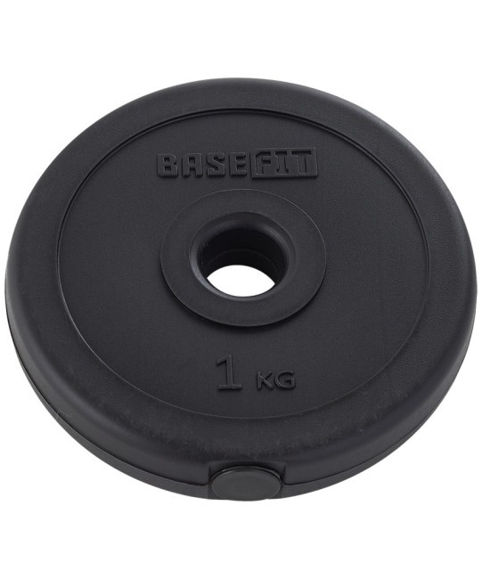 Диск пластиковый BASEFIT BB-203 d=26 мм, черный, 1 кг (1483990) Диск пластиковый BASEFIT BB-203 d=26 мм, черный, 1 кг (1483990)