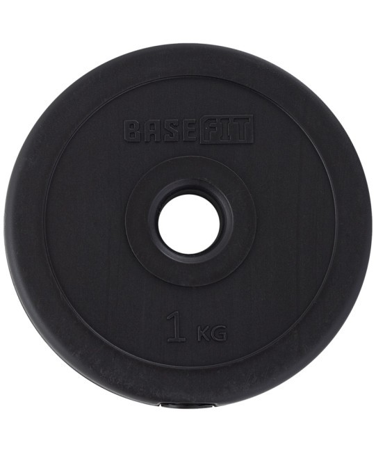 Диск пластиковый BASEFIT BB-203 d=26 мм, черный, 1 кг (1483990) Диск пластиковый BASEFIT BB-203 d=26 мм, черный, 1 кг (1483990)