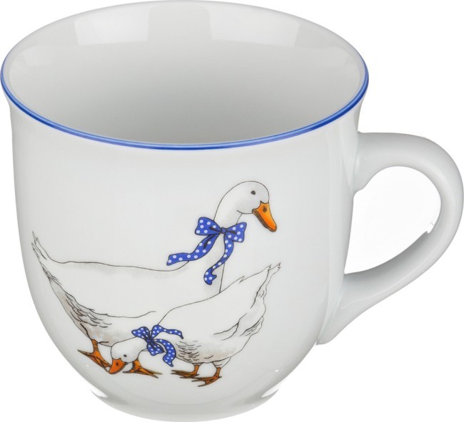 Кружка "гуси" 500 мл. высота=10 см. DUBI (606-667)
