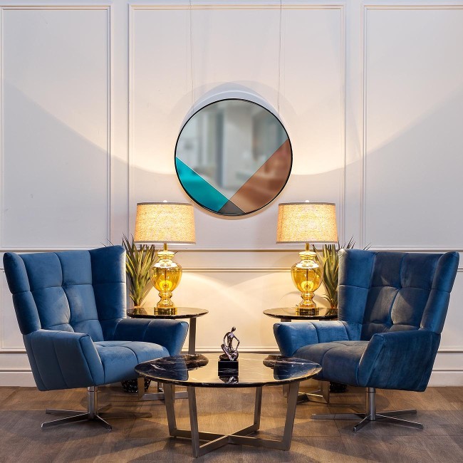 Стол журнальный Nero d100х40,6 см - TT-00001332