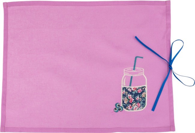 Салфетка-плейсмет 35*45 см "смузи-голубика" х/б 100%, сиреневая SANTALINO (850-453-21)