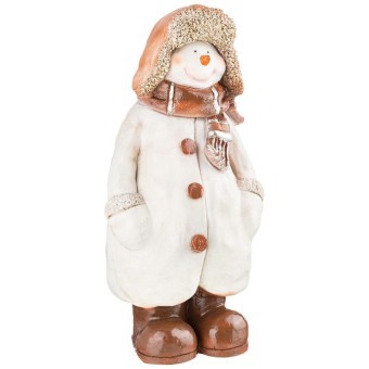 Изделие декоративное "снеговик в пальто и в шапке" высота 50 см Lefard (169-209)