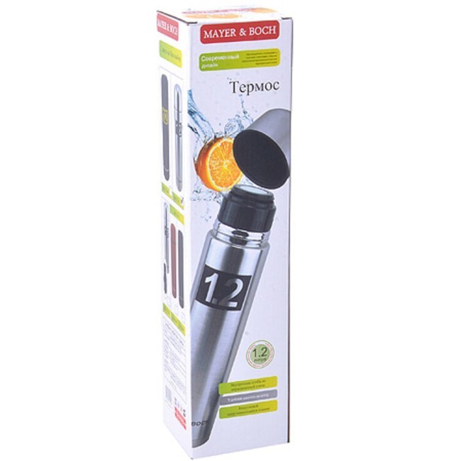 Термос 1,2л нерж/сталь мет/колба Mayer&Boch (27610)