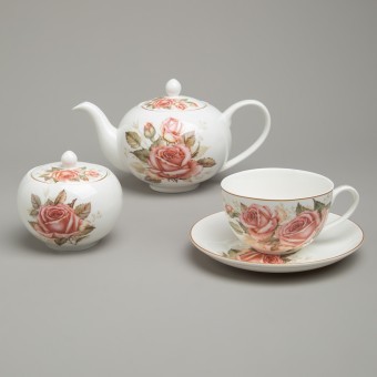Сервиз чайный lefard "корейская роза" на 6 пер. 14 пр. Lefard (590-683)