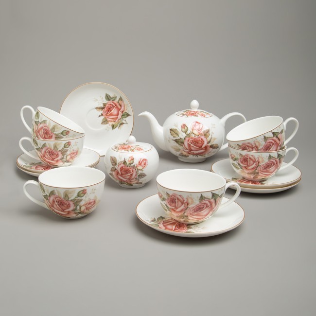 Сервиз чайный lefard "корейская роза" на 6 пер. 14 пр. Lefard (590-683)