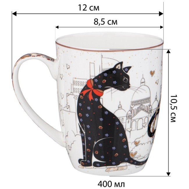 Кружка lefard "парижские коты" 400 мл Lefard (104-951) Кружка lefard "парижские коты" 400 мл Lefard (104-951)